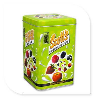 方形糖果鐵皮罐子|馬口鐵糖果包裝罐