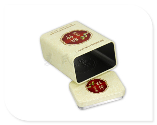 長方形花茶鐵皮罐子 長方形花茶鐵皮罐子