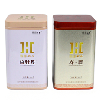 白茶鐵罐_白牡丹馬口鐵罐定制_正方形茶葉罐